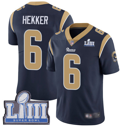 Los Angeles Rams Limited Navy Blue Men Johnny Hekker Home Jersey NFL Football 6 Super Bowl LIII Bound Vapor Untouchable